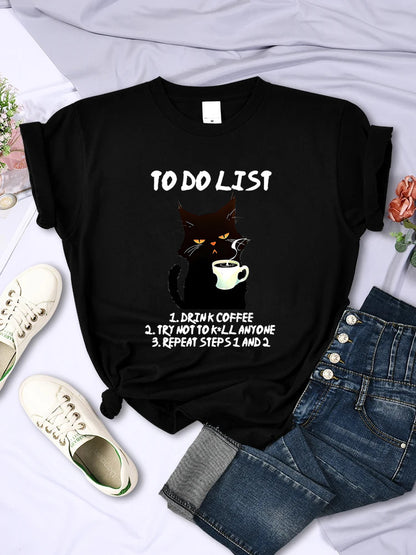 Womens A Cup Of Cat T Shirt