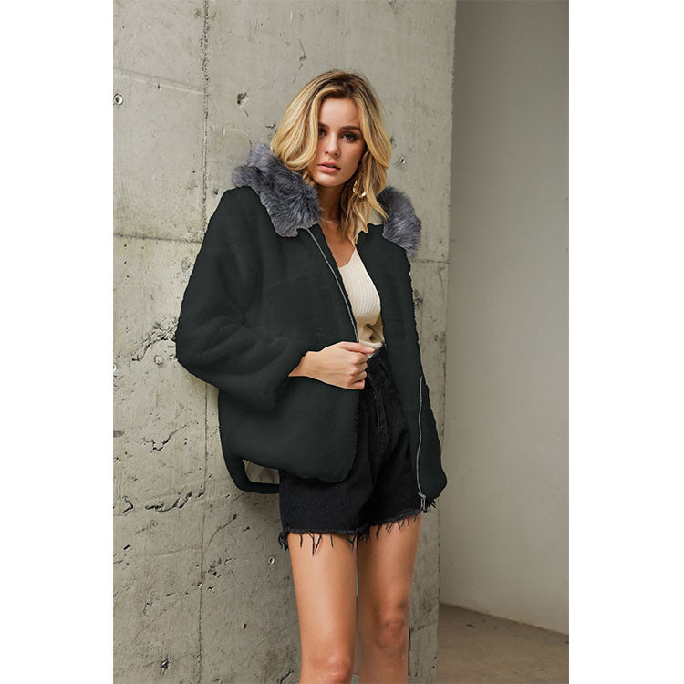 New Faux Fur Plush Coat