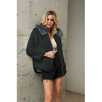 New Faux Fur Plush Coat
