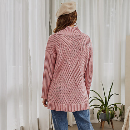 Festive Oversize Turtleneck Sweater