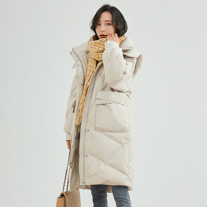 Womens Winter Star Glossy Duck Down Hooded Outwear Coat