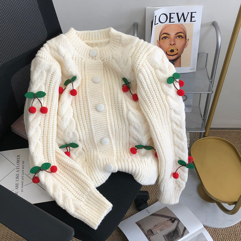 Sweet Cherry Stand Up Sweater