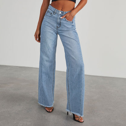 Womens Straight High Waist Jeans