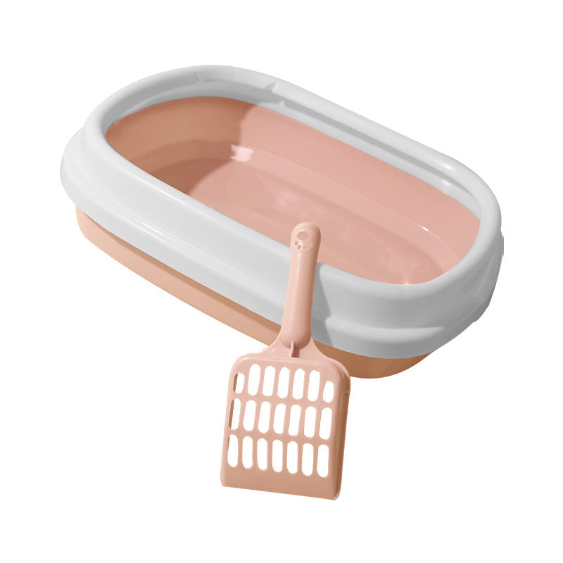 Anti Splash Cat Toilet Bedpan Plastic Litter Box