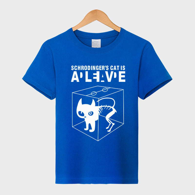 Womens Schrodingers Cat Is Alive Dead T-Shirt