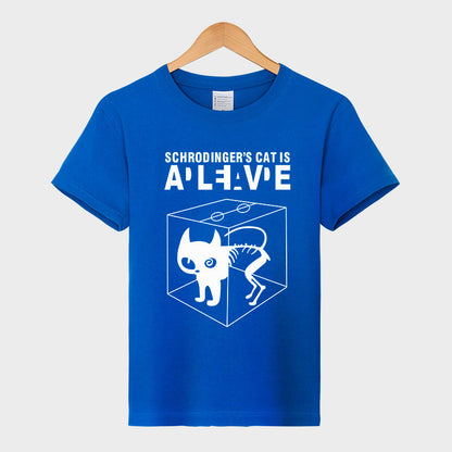 Womens Schrodingers Cat Is Alive Dead T-Shirt