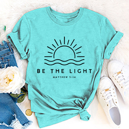 Women Be The Light Jesus Christian Bible Verse T-Shirts