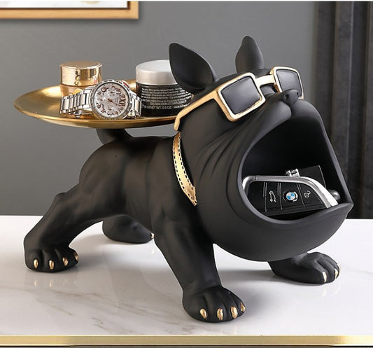 Key Holder Big Mouth Black Dog Sculptures