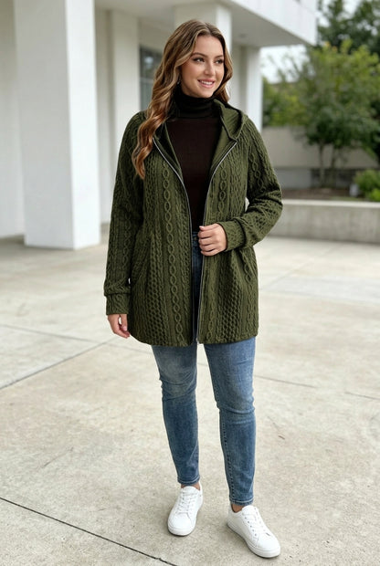 Cozy Season Must-Have: The Cable-Knit Zip Hoodie