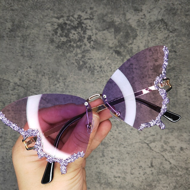 Crystal Butterfly Diamond Sunglasses