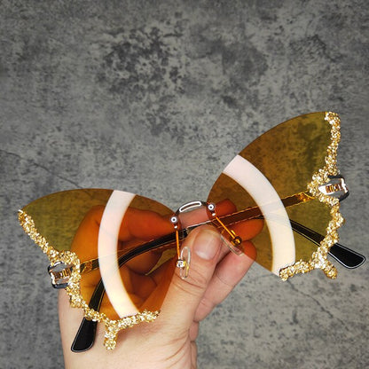 Crystal Butterfly Diamond Sunglasses