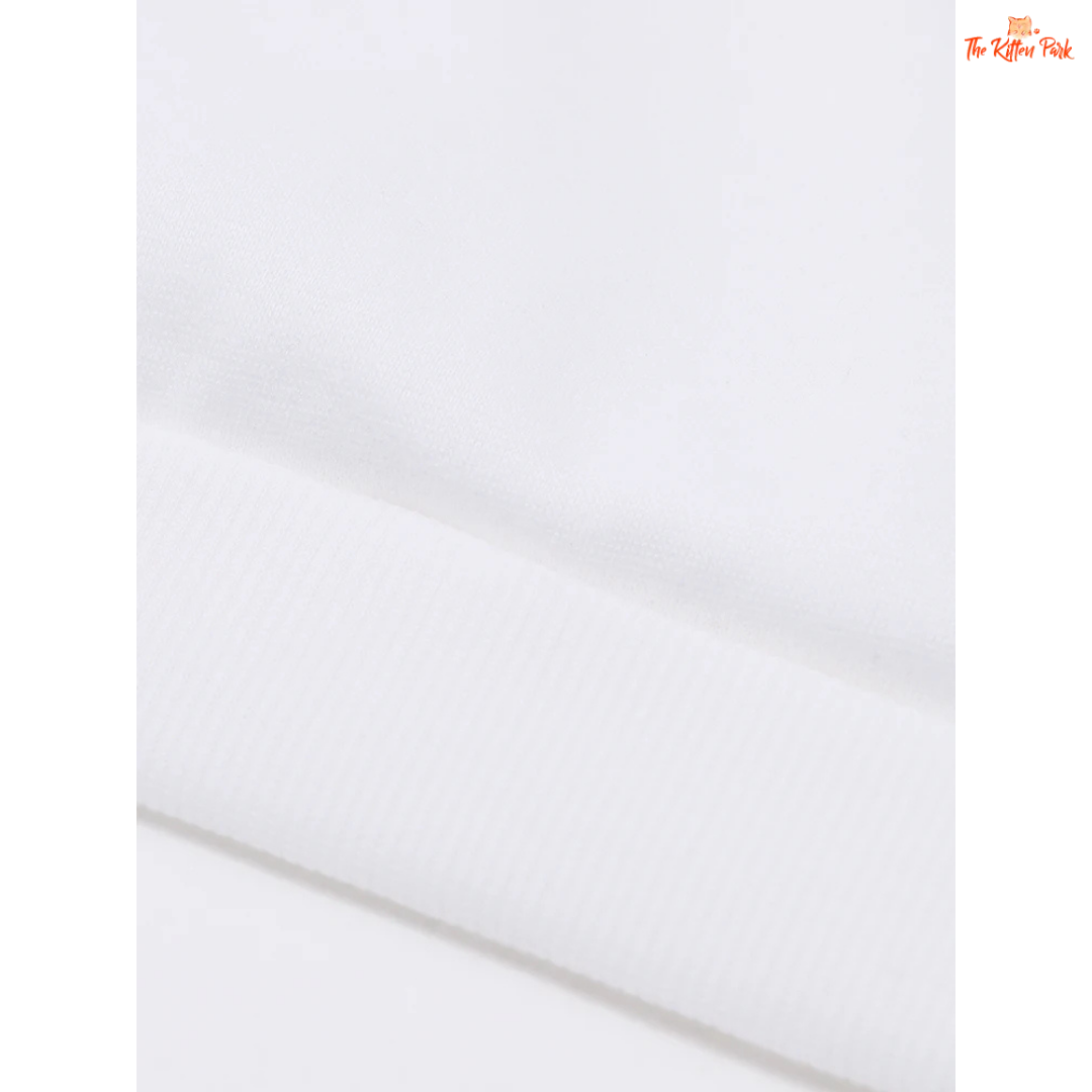 A women’s cozy fleece pullover sweatshirt in off-white with the printed phrase "You Make My Heart Smile," featuring a loose fit and O-neck design.