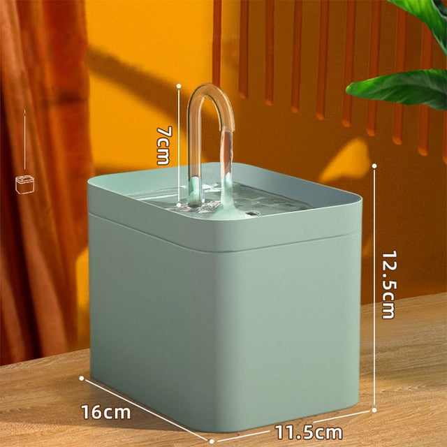 USB Plug 1.5L Recirculate Filtring Pet Water Dispenser