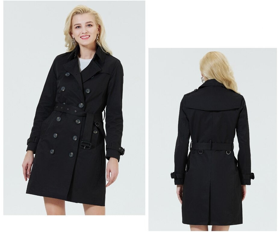 Chic Double Breasted Trench