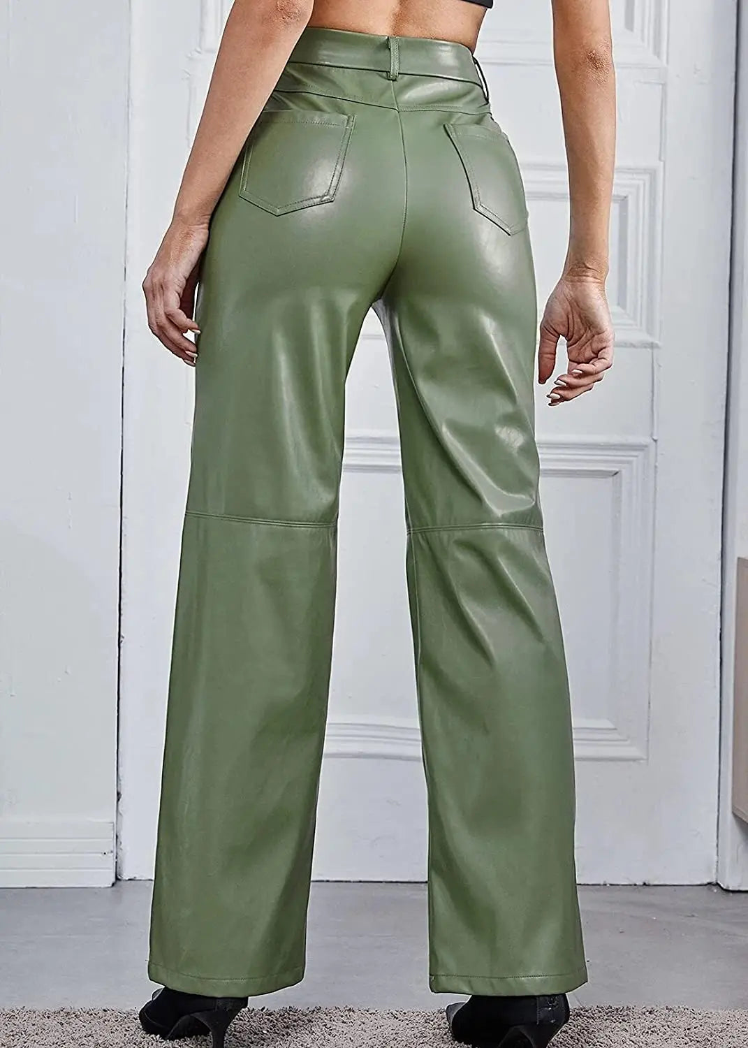 High-Waist Solid Splendor Pants