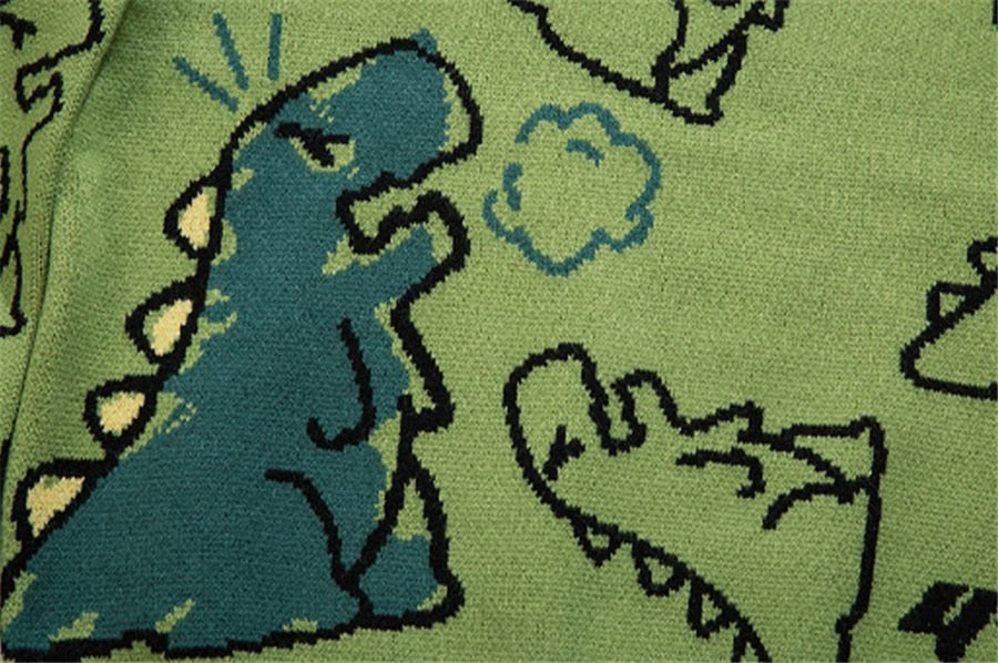 Dino Groove: Casual Cartoon Sweater