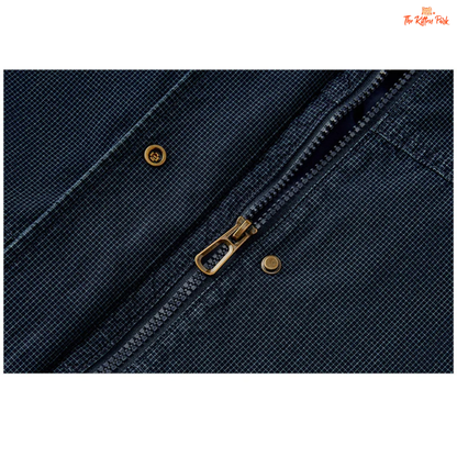 A women’s mid-length hooded denim jacket with loose fit, zipper full opening, waist-cinching detail, and cotton–polyester blend for spring and summer casual wear.