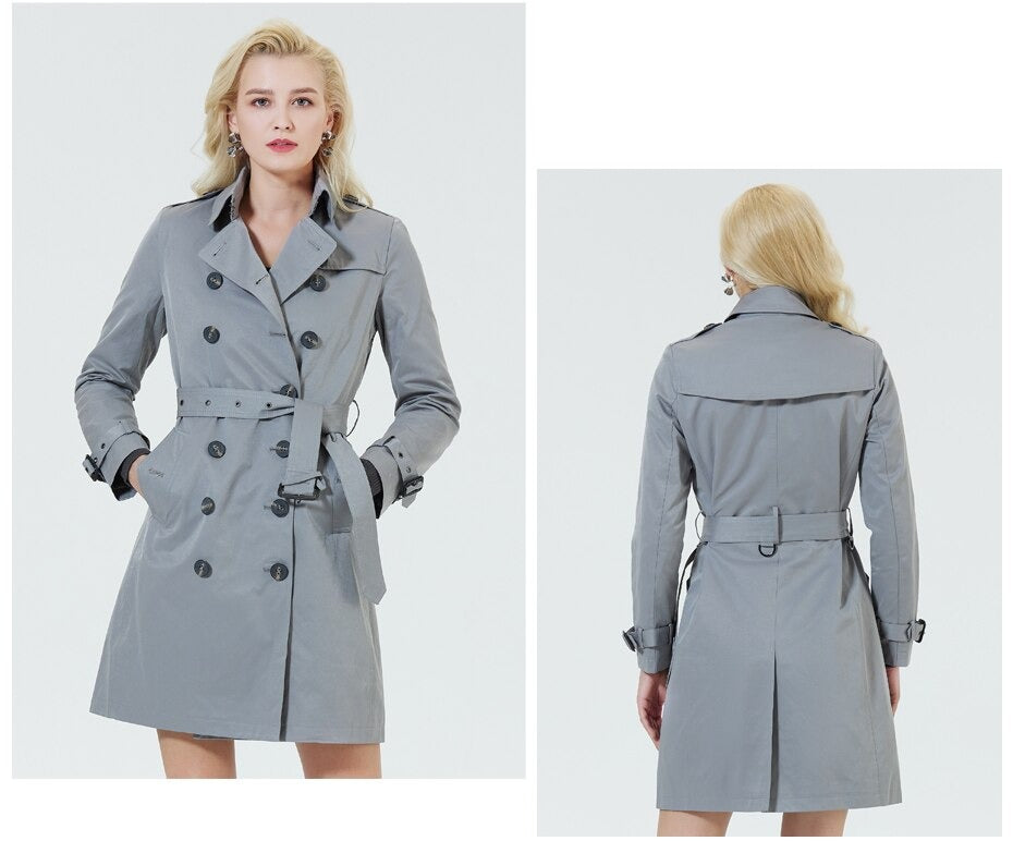 Chic Double Breasted Trench