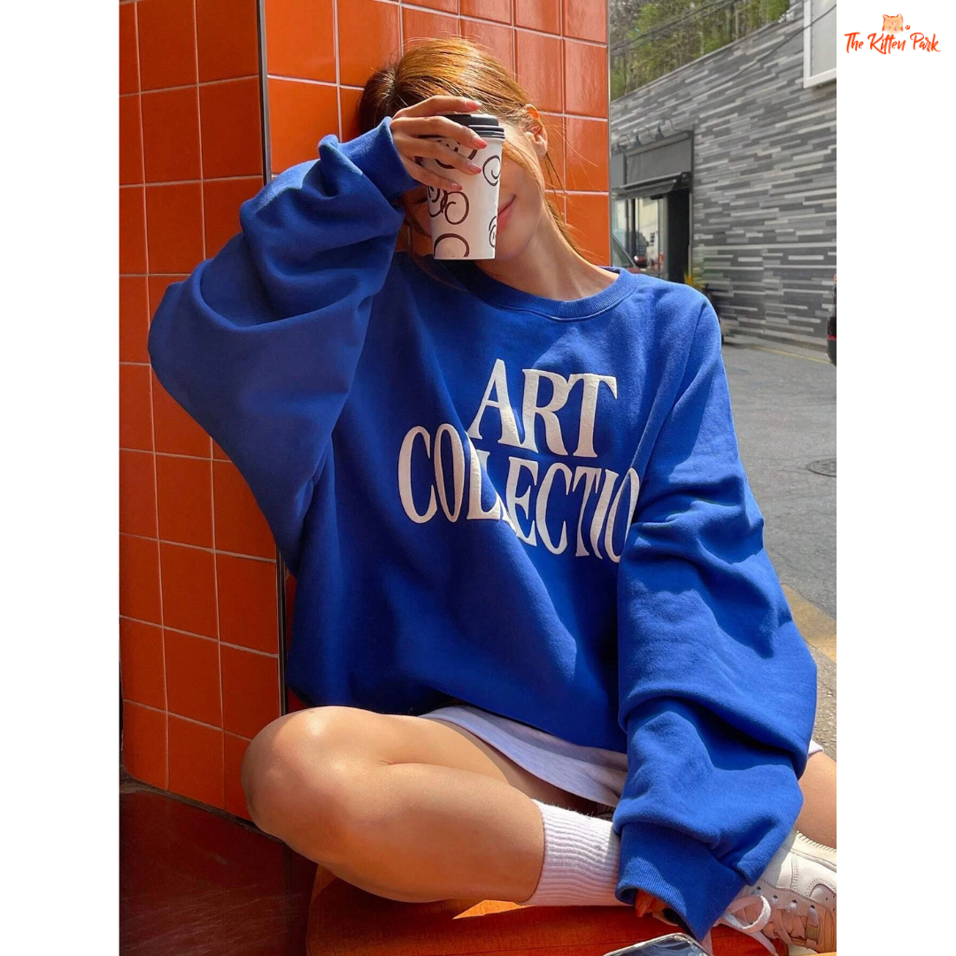 Letter Print Vintage Hoodie for women, fleece pullover with O-neck, straight fit, printed details, and artificial fur liner for Autumn/Winter.