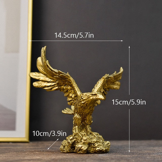 Majestic American Golden Eagle Statue