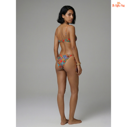 Retro Print Micro Bikini Set – Sexy Summer Swimwear