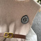 K-Delight Sleeveless Badge Sweater Set