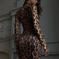 Wild Elegance Leopard Bodycon Dress