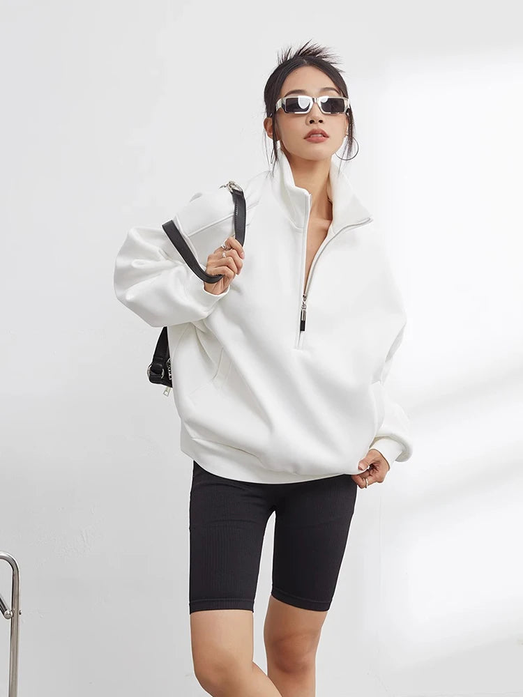 Casual Vibe Half-Zip Sweatshirt