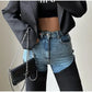 2025 Straight-Leg Y2K High-Waist Patchwork Jeans