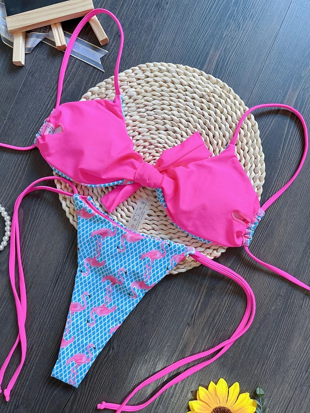Push-Up Paradise Flamingo Bikini Set