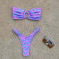 Tropical Print Beach Bikini Set