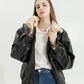 Retro Luxe Fur-Lined Leather Jacket