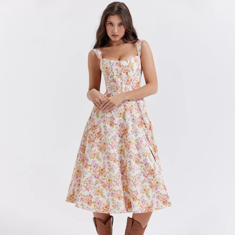 Garden Party Lace-Up Dress