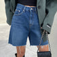 Classic Casual High-Waist Denim Shorts