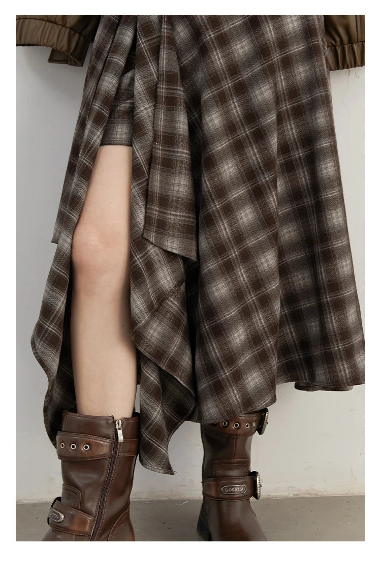 Frosted Plaid Elegance Skirt