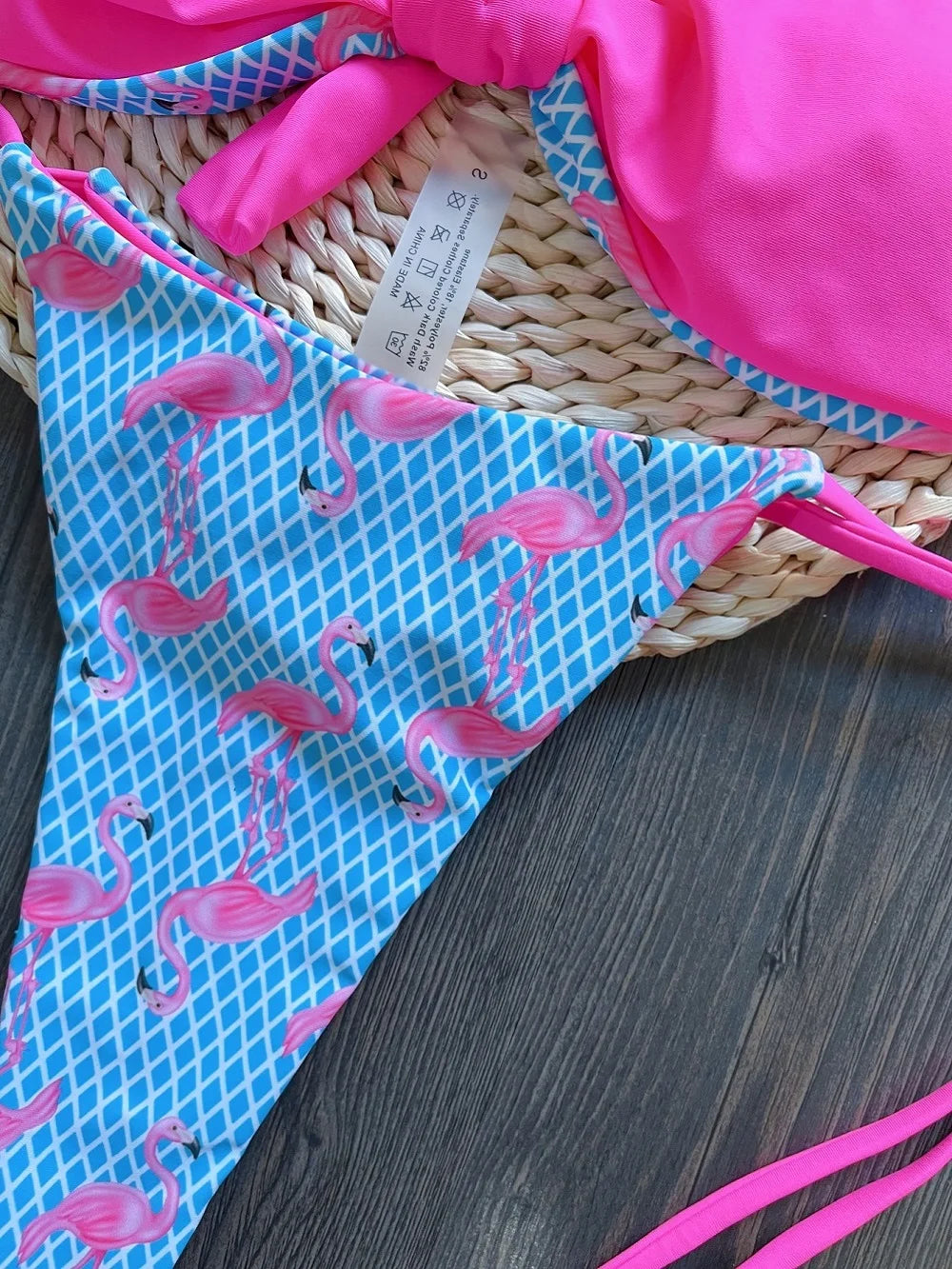 Push-Up Paradise Flamingo Bikini Set