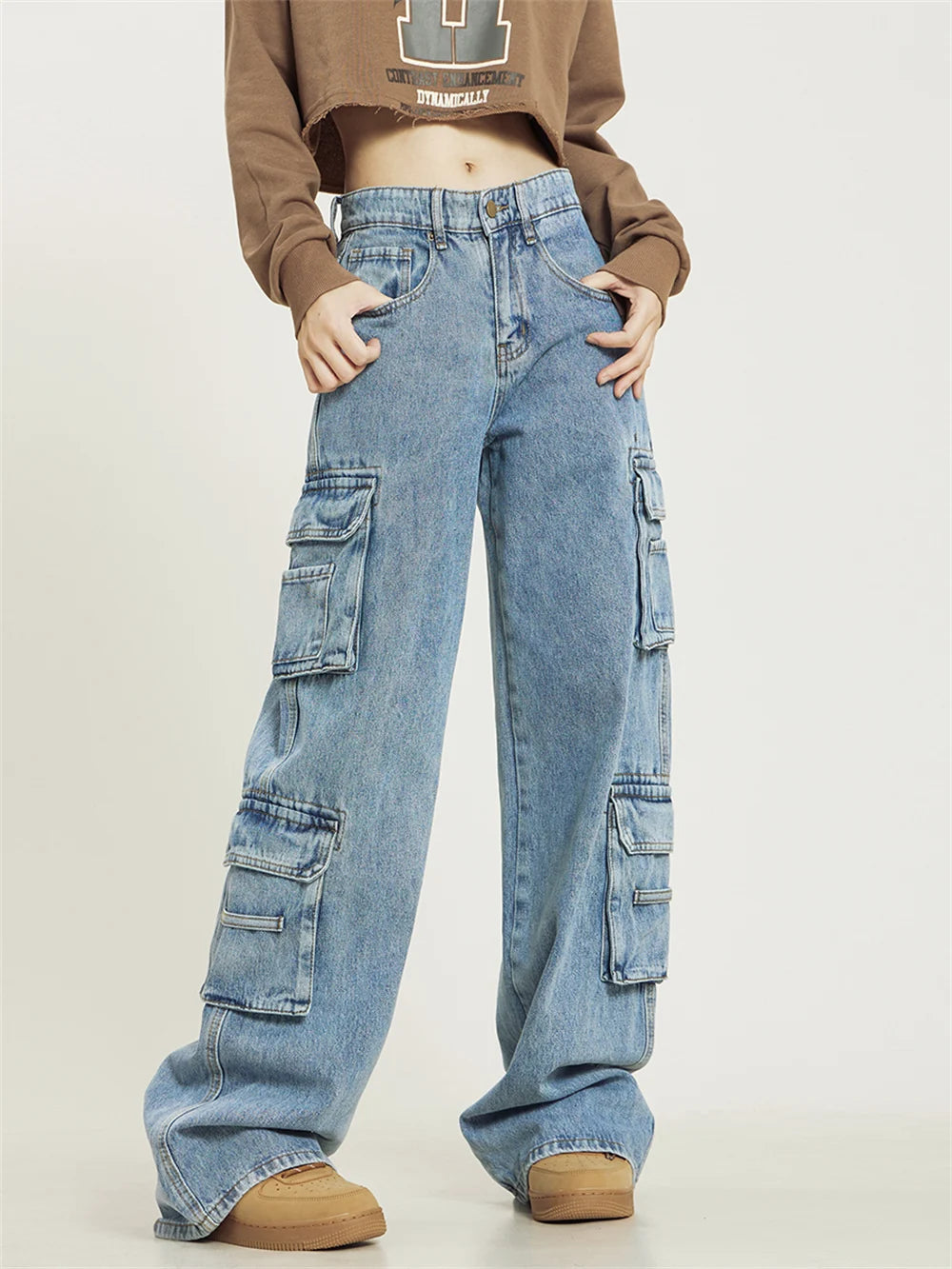 Multi-Pocket Loose Streetwear Trousers