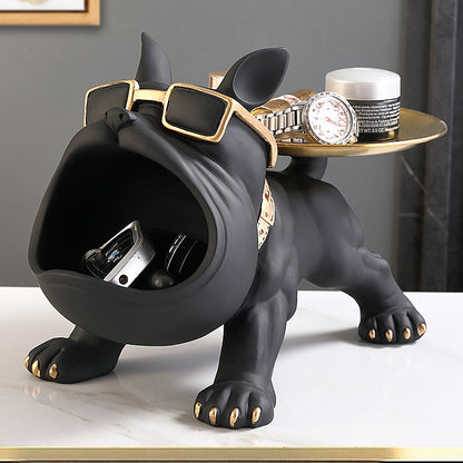 Key Holder Big Mouth Black Dog Sculptures