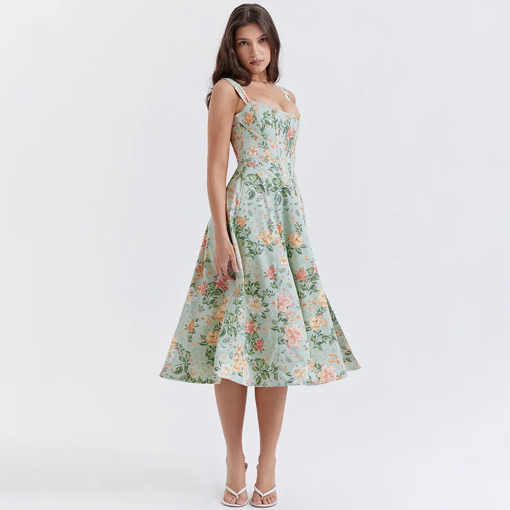 Garden Party Lace-Up Dress