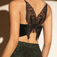 V-Neck Mesh Cami: Butterfly Embroidery Crop