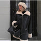 Autumn Velvet Elegance: Fur and Lapel Jacket