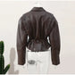 Street Luxe Belted Leather Jacket