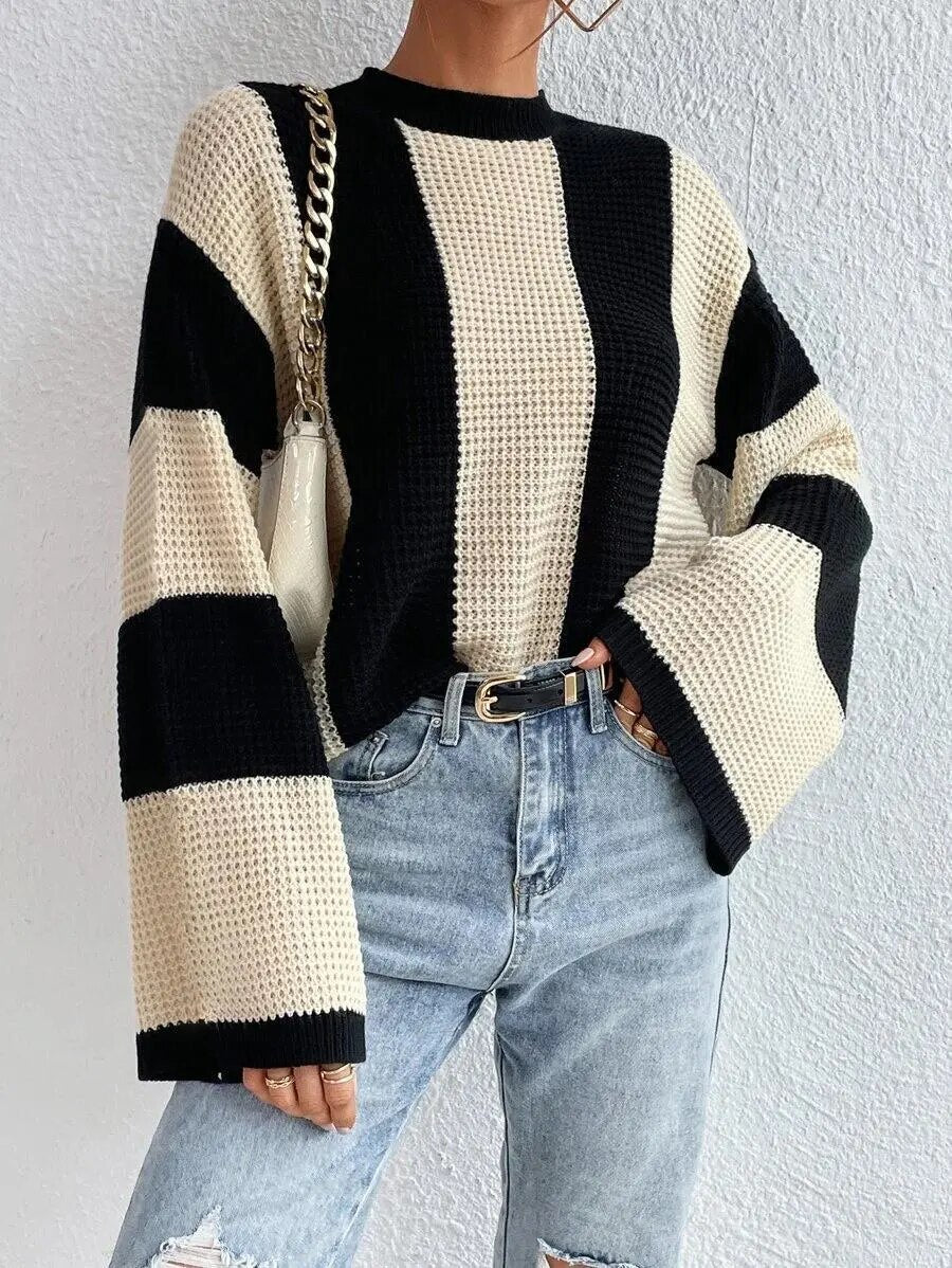 Casual Elegance Striped Sweater