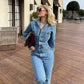 Elegant Denim Charm Jumpsuit