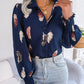 Feather Bloom Collared Spring Shirt