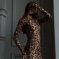 Wild Elegance Leopard Bodycon Dress