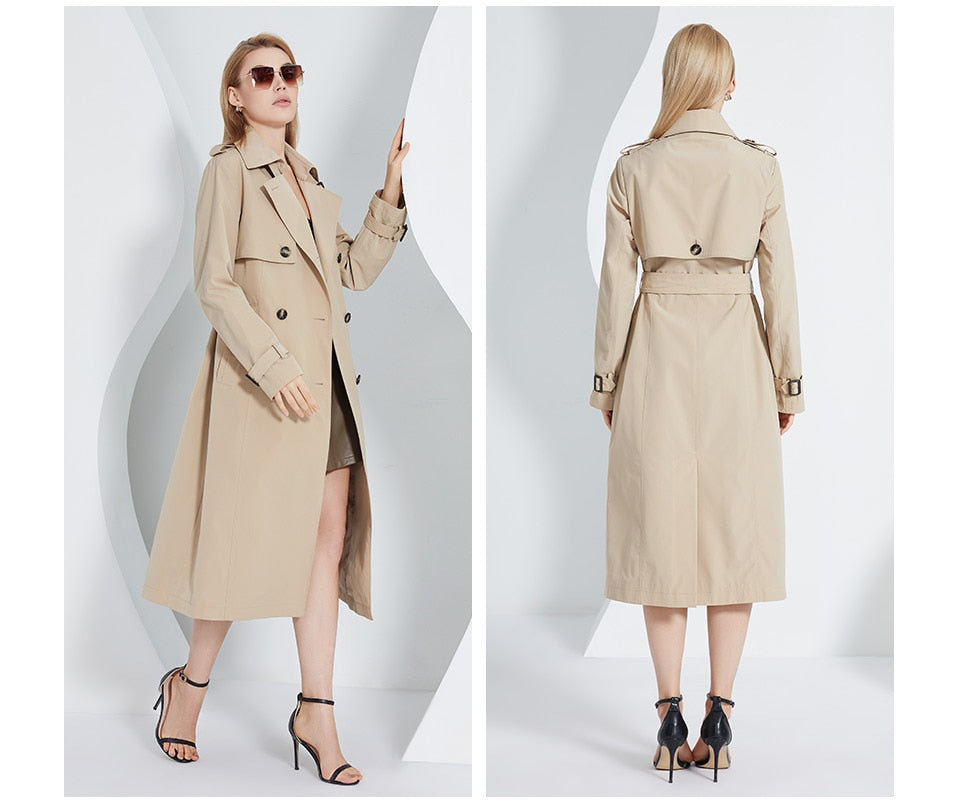 London Chic Belted Trench Coat