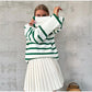 Chic Flare Knits: Oversized Striped Sweater