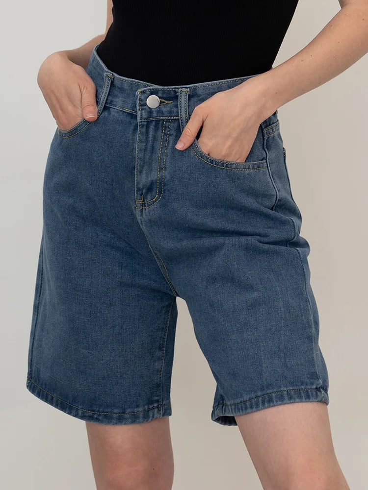 Summer Blues High Waist Denim Shorts