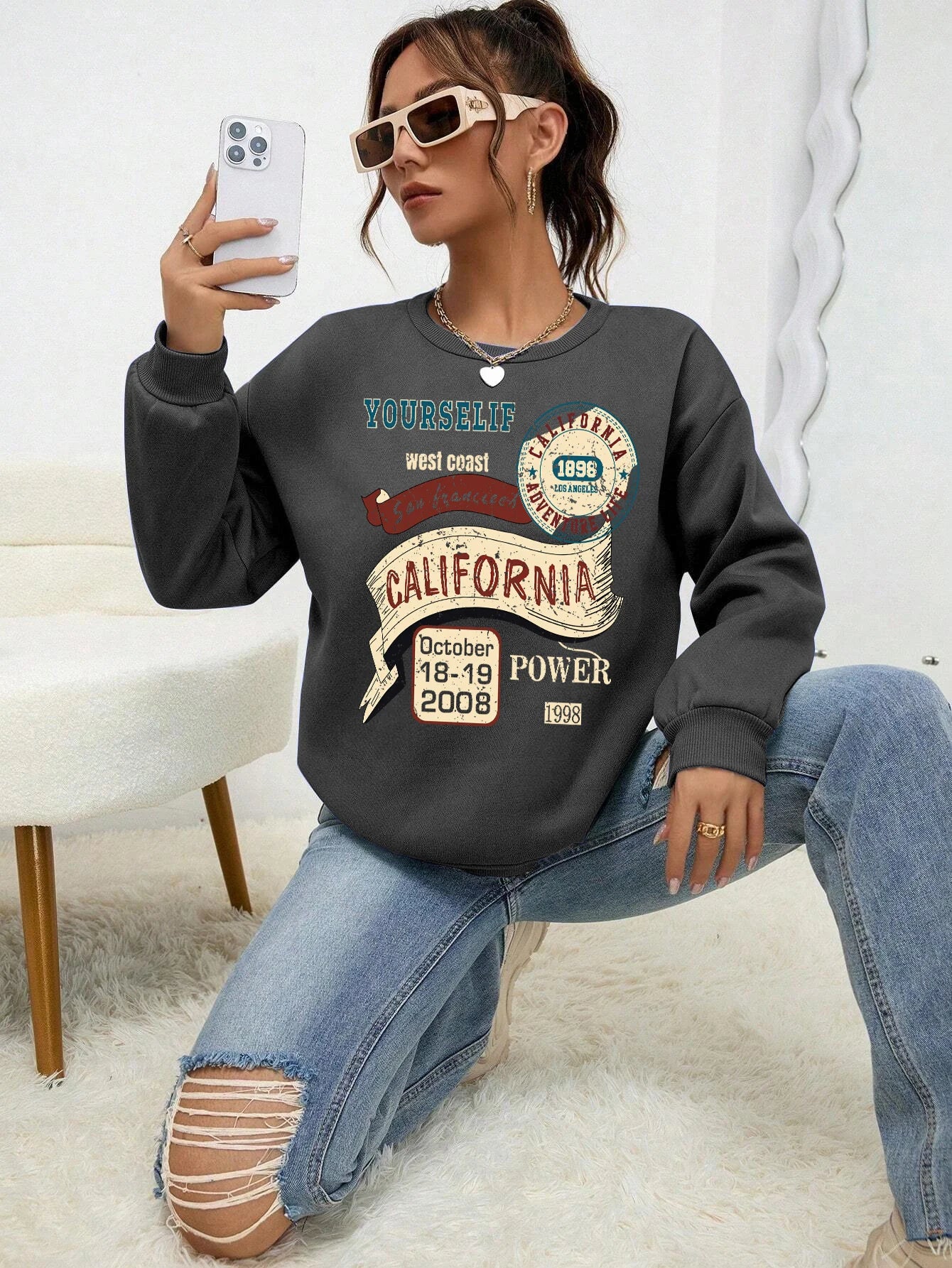 California Dreaming Letter Sweatshirt